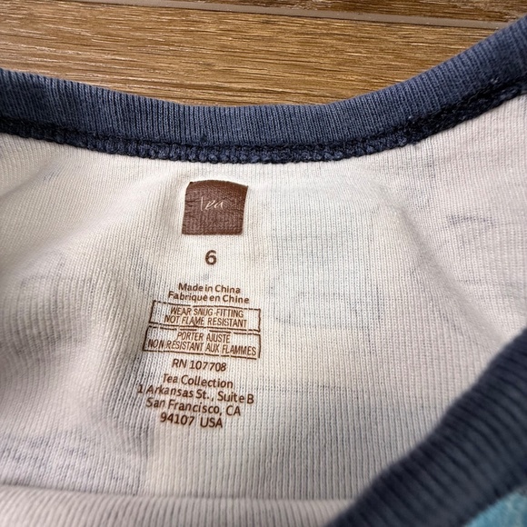 Tea Collection Nautical Theme Pajama Set Size 6 100% Cotton Fall Boys Sleep - Picture 4 of 16